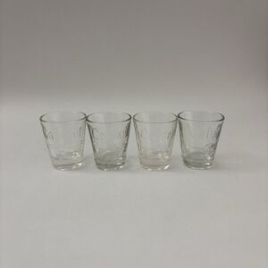 Vintage Calvert Whiskey Shot Glasses (4) Clear 2oz Glass